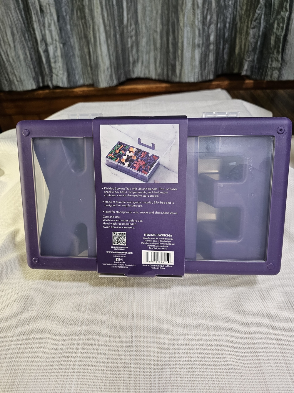 CWC Cook With Color Halloween EEK 3 Compartment 2 Cup Snack Container - Picture 2 of 3